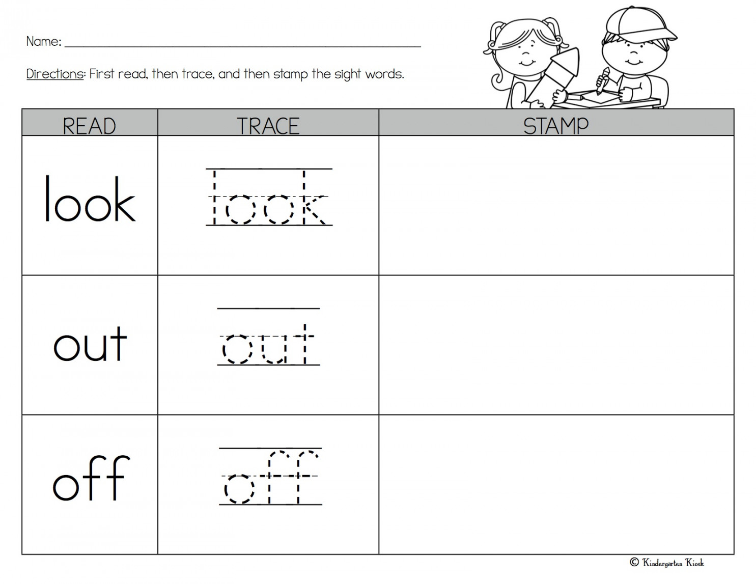 Sight Word Work: Journeys Reading — Kindergarten Kiosk