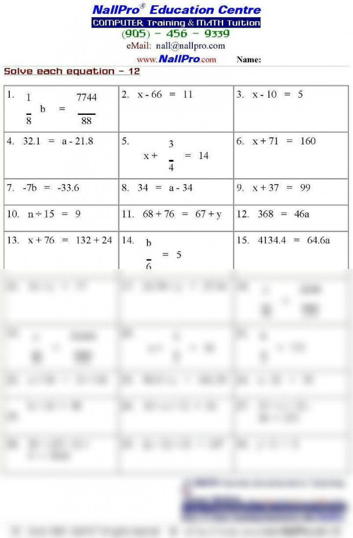 SOLUTION: Grade  algebra worksheets pdf - Studypool