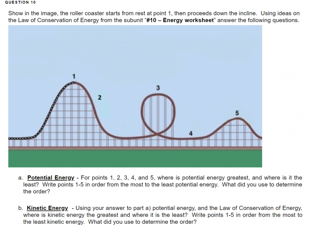 Solved QUESTION  Show in the image, the roller coaster  Chegg