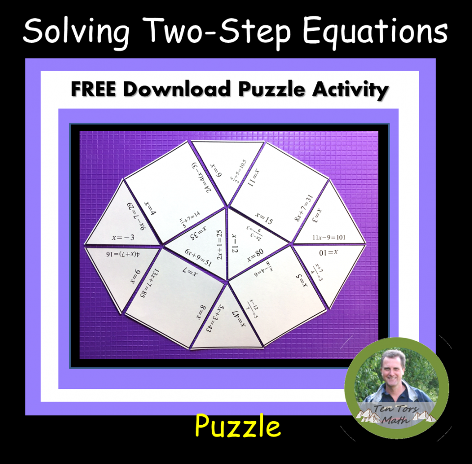 Solving Two-Step Equations Puzzle  Made By Teachers