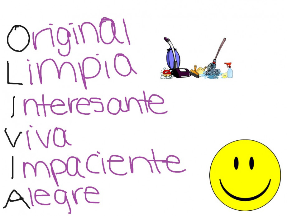 Spanish Acrostic poem, Olivia  Language  ShowMe