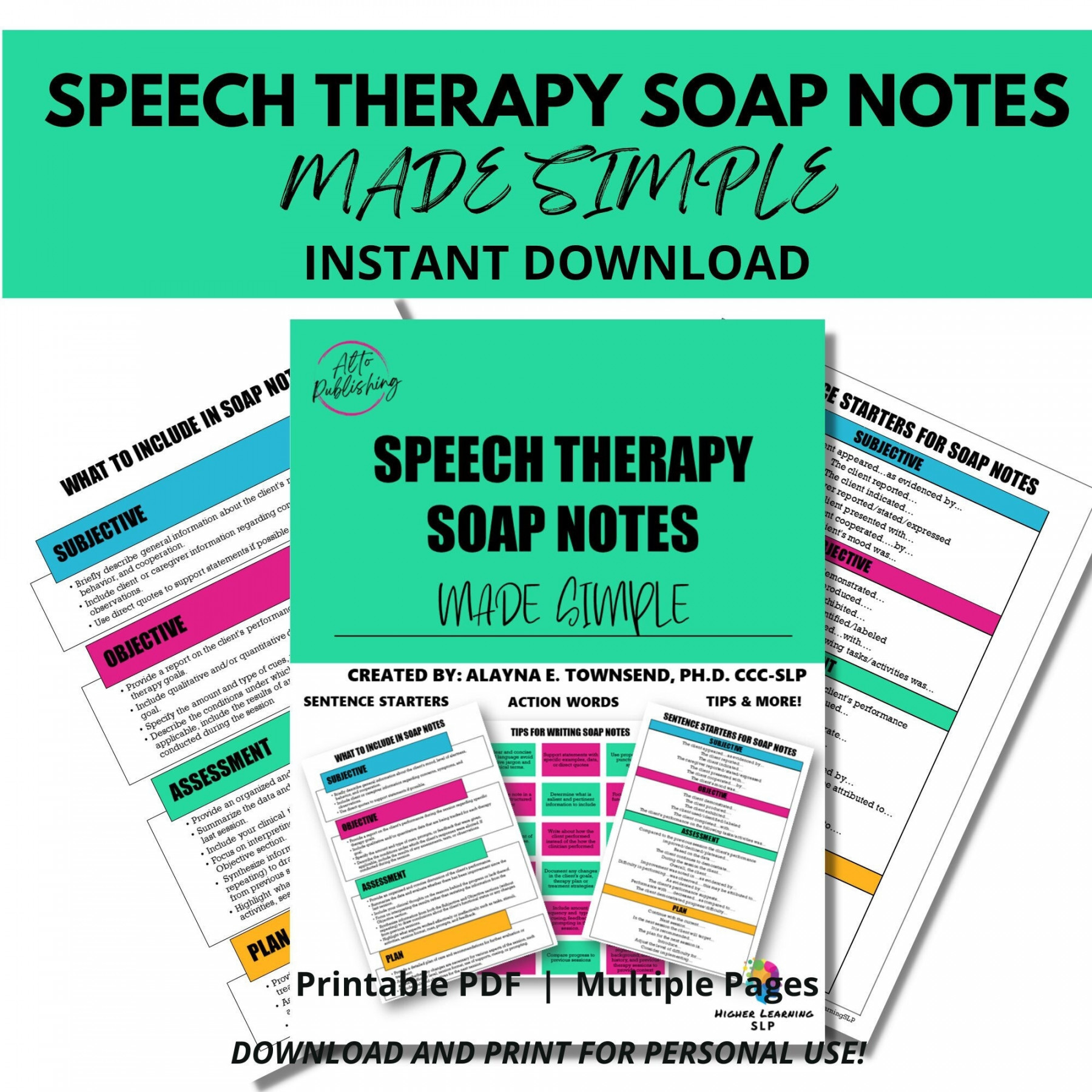Speech Therapy Notes SLP Notes SOAP Notes for Slps - Etsy