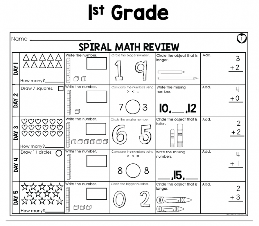 Spiral Math Review - Lucky Little Learners