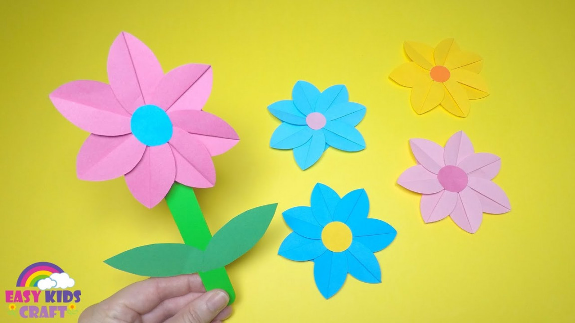 Spring Crafts for Kids  Paper Flower Craft