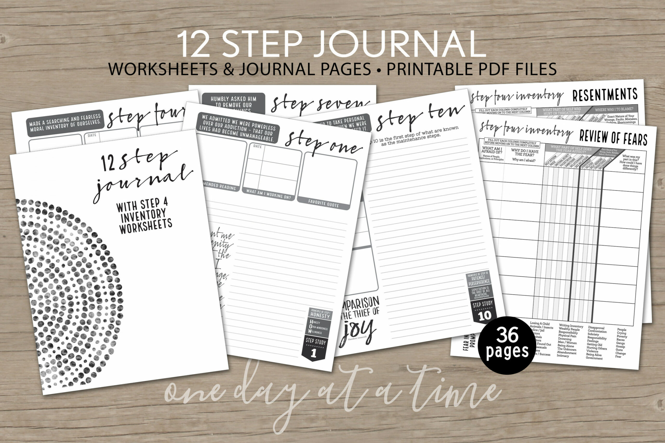 Step Journal PLUS Step  Worksheets and Step  Inventory AA NA