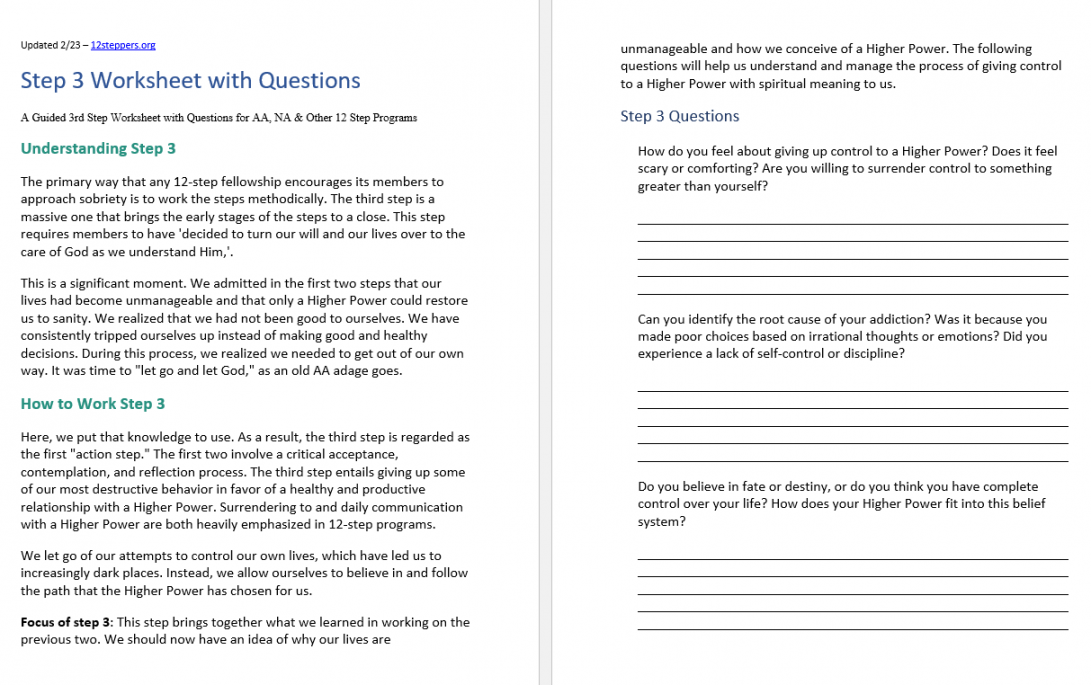 Step  Worksheet with Questions [Free PDF Download & Print] -