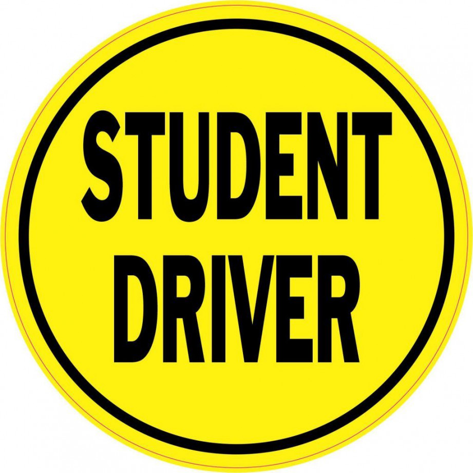 StickerTalk Student Driver Vinyl Sticker,  inches x  inches