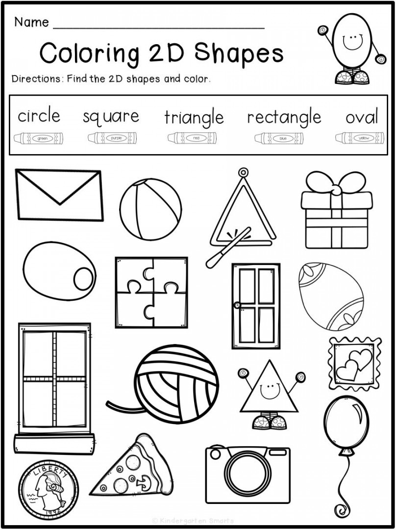 Summer Review Free  Shapes worksheet kindergarten, Shapes