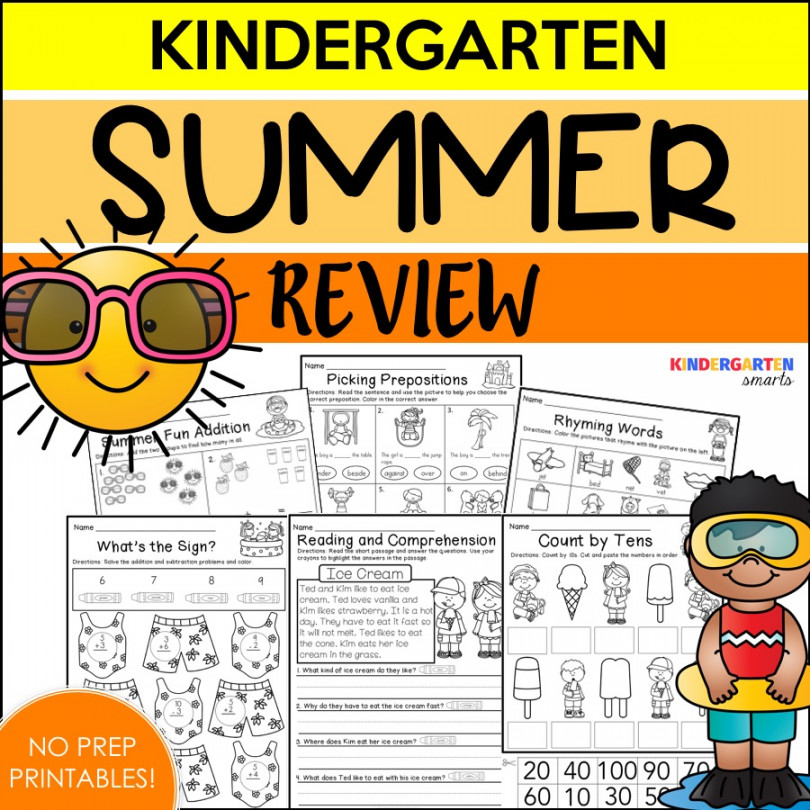 Summer Review with a freebie - Kindergarten Smarts