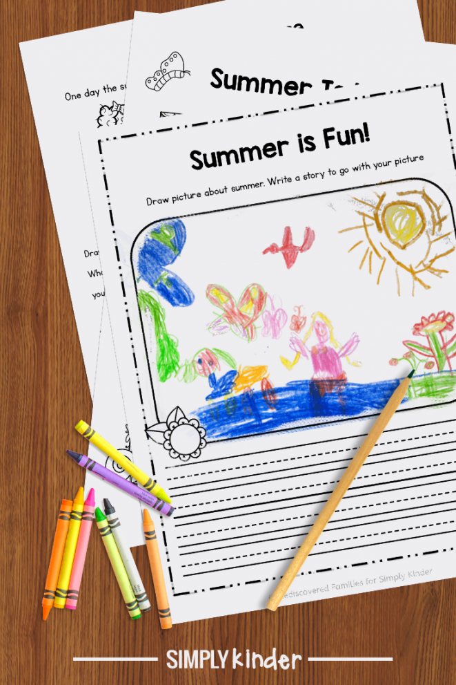 Summer Writing Prompts to Get Kinders Writing - Simply Kinder