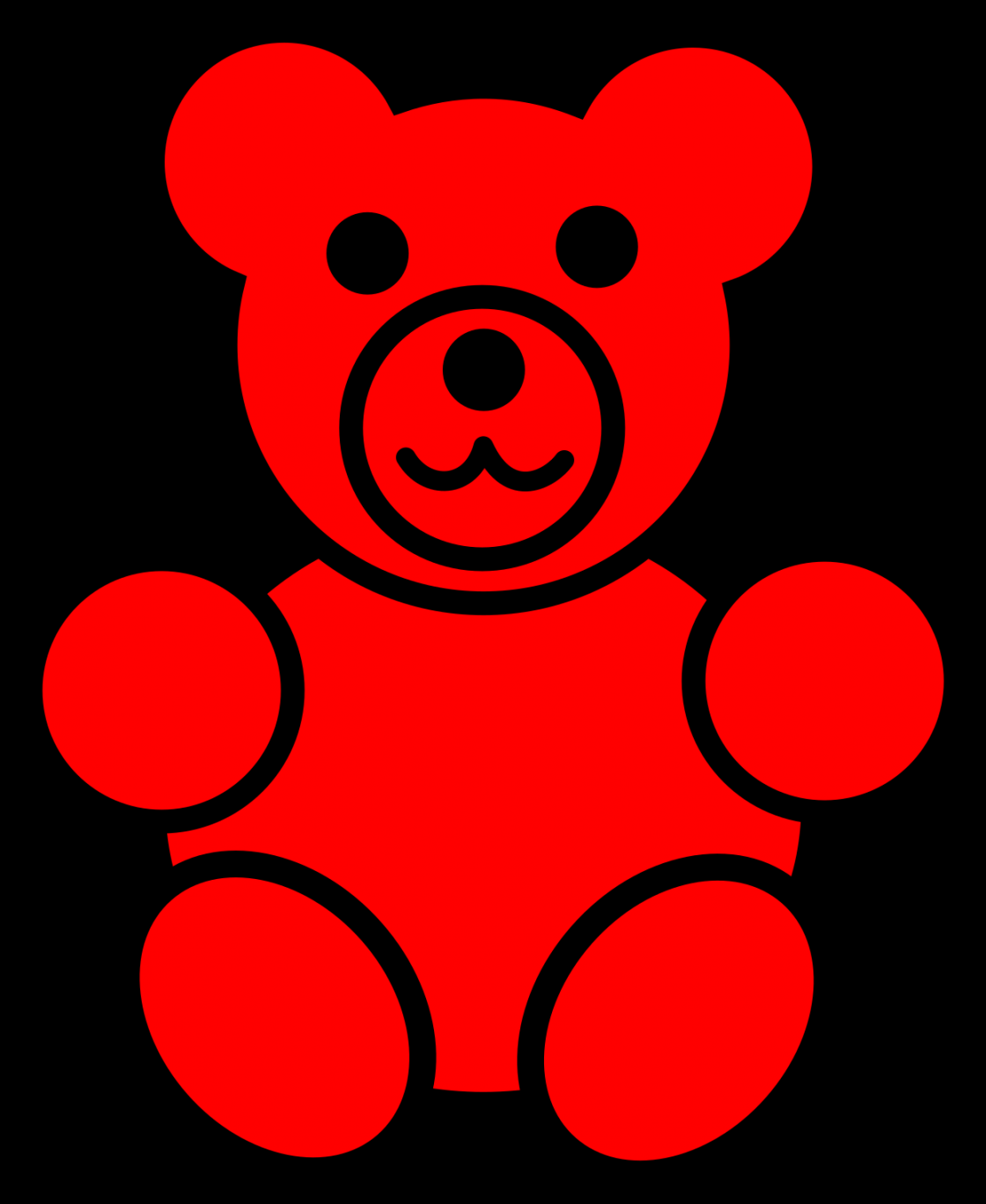 Teddy Bear Simple Design Clipart - Full Size Clipart (#