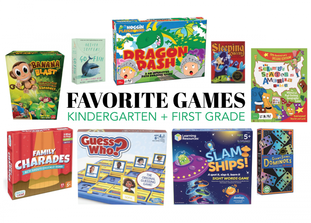 ten favorite games for kids in kindergarten + first grade