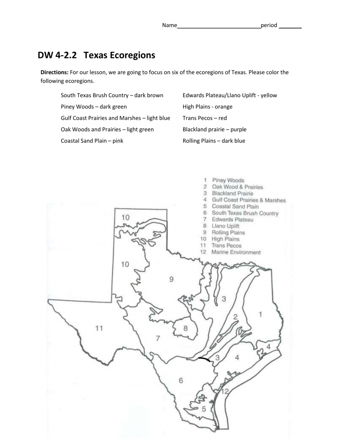 texas eco region wkst g