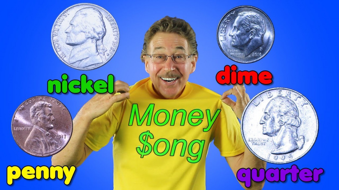 The Money Song  Penny, Nickel, Dime, Quarter  Jack Hartmann Money Song