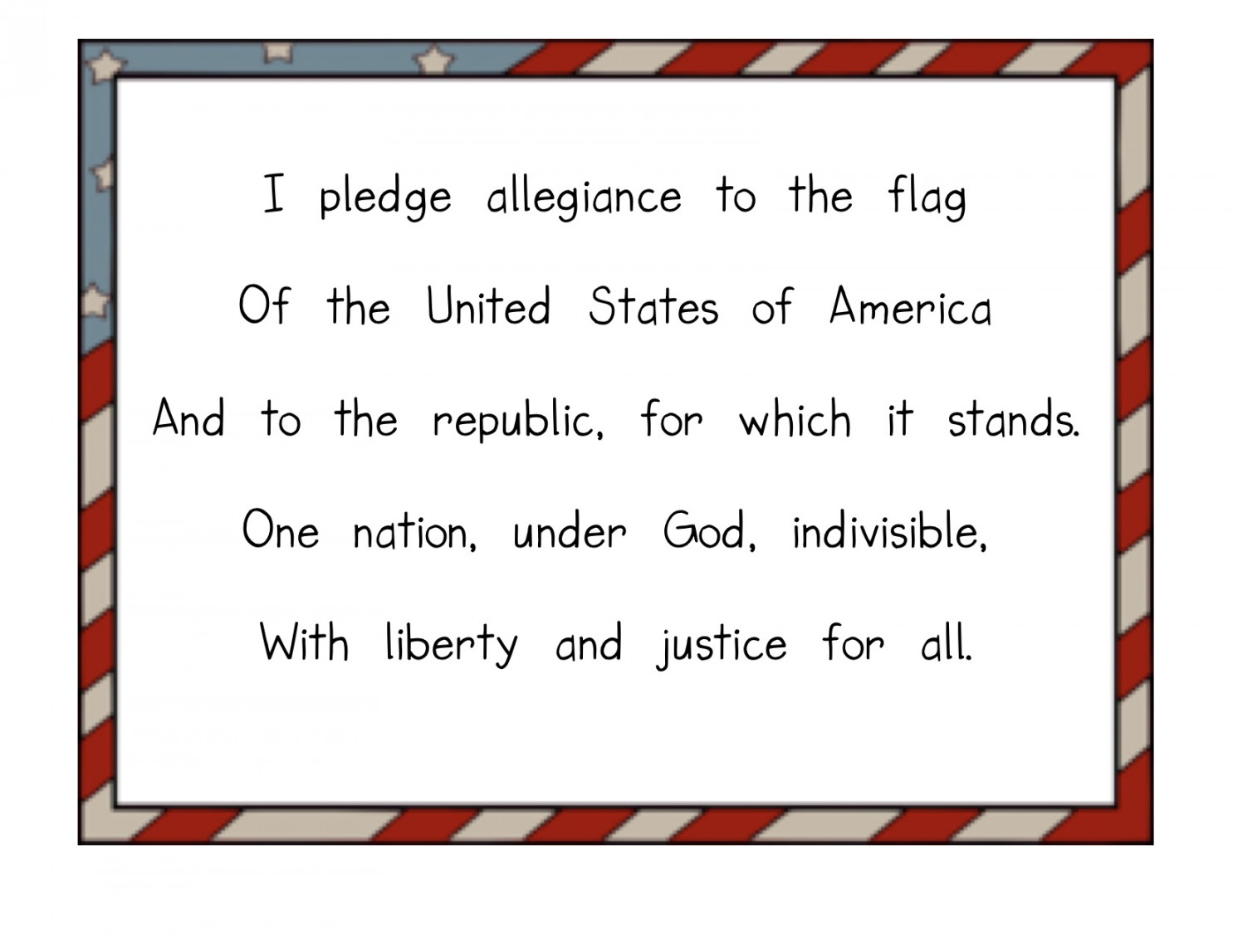 The Pledge of Allegiance  Kindergarten Nana