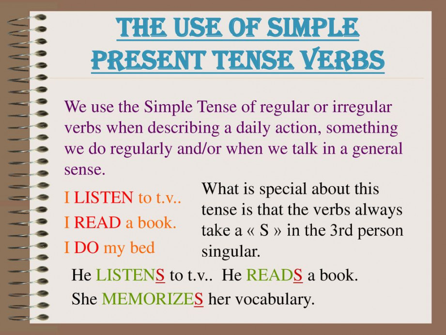 The Simple Present Tense of the verbs - ppt download