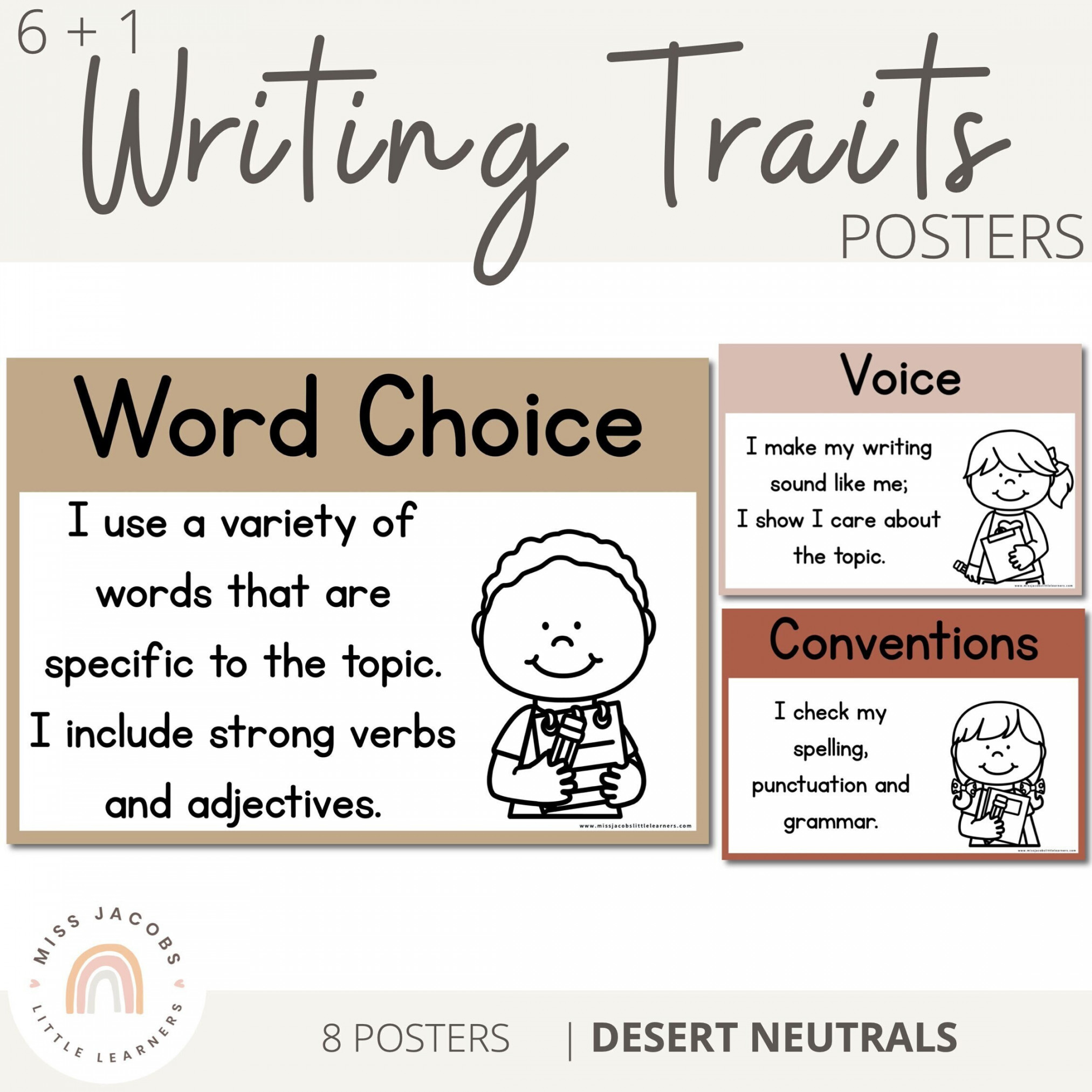 Traits of Writing Poster BOHO VIBES Wüste Neutral - Etsy