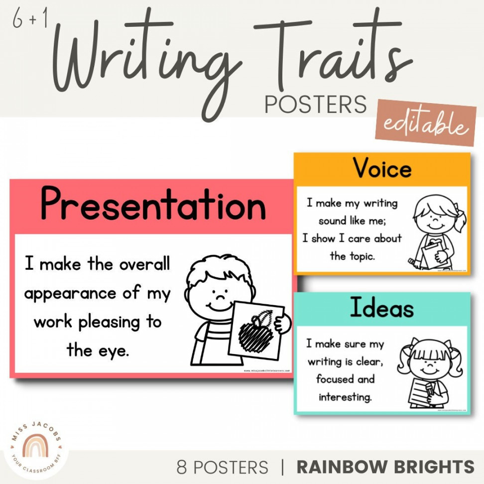 Traits of Writing Poster REGENBOGEN HELLIG - Etsy