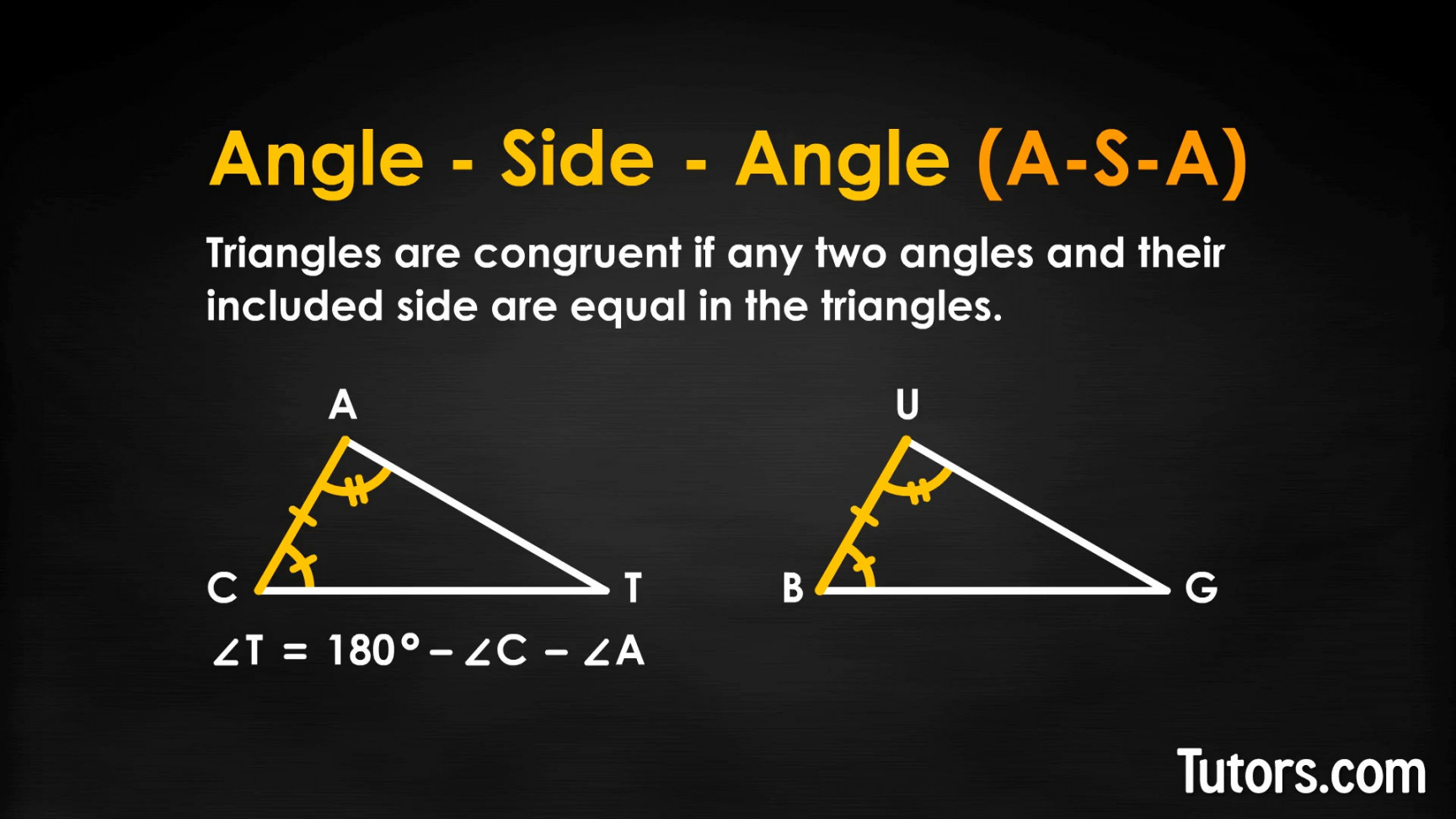 Triangle Congruence Theorems  SAS, ASA & SSS Postulates