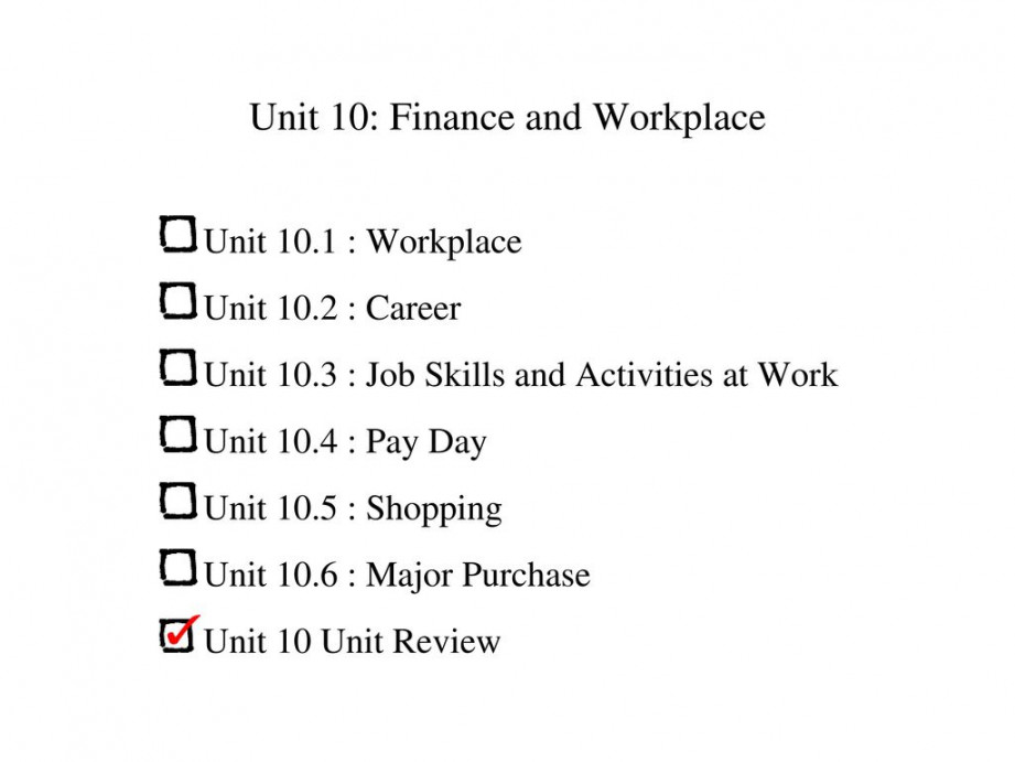 TRUE+WORK ASL Unit : Finance and Workplace - ppt download