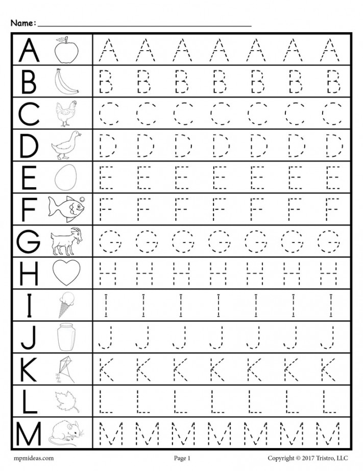 Uppercase Alphabet Letter Tracing Worksheets! – SupplyMe