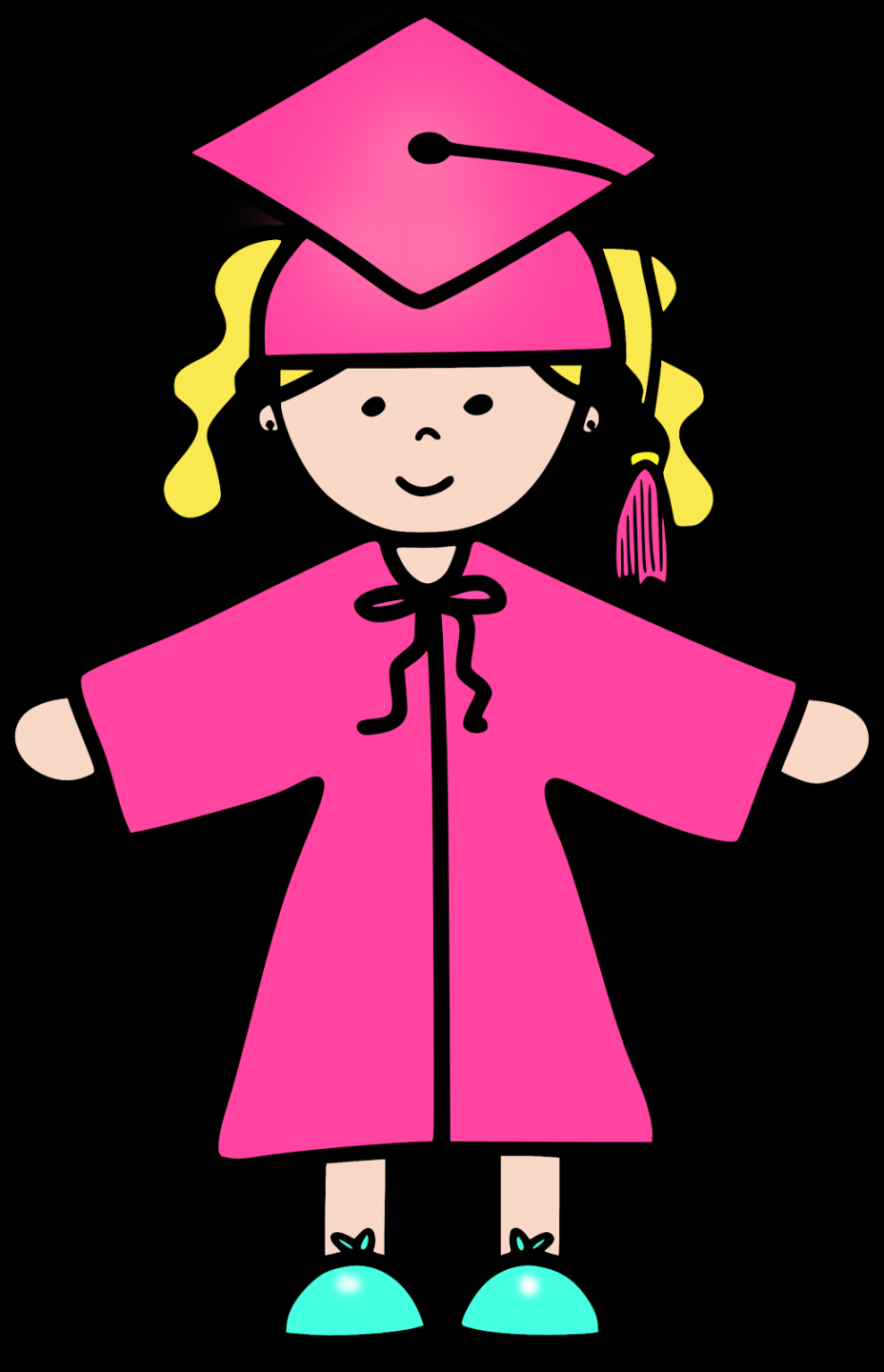 View and Download hd Graduation Clipart Pink - Boy And Girl