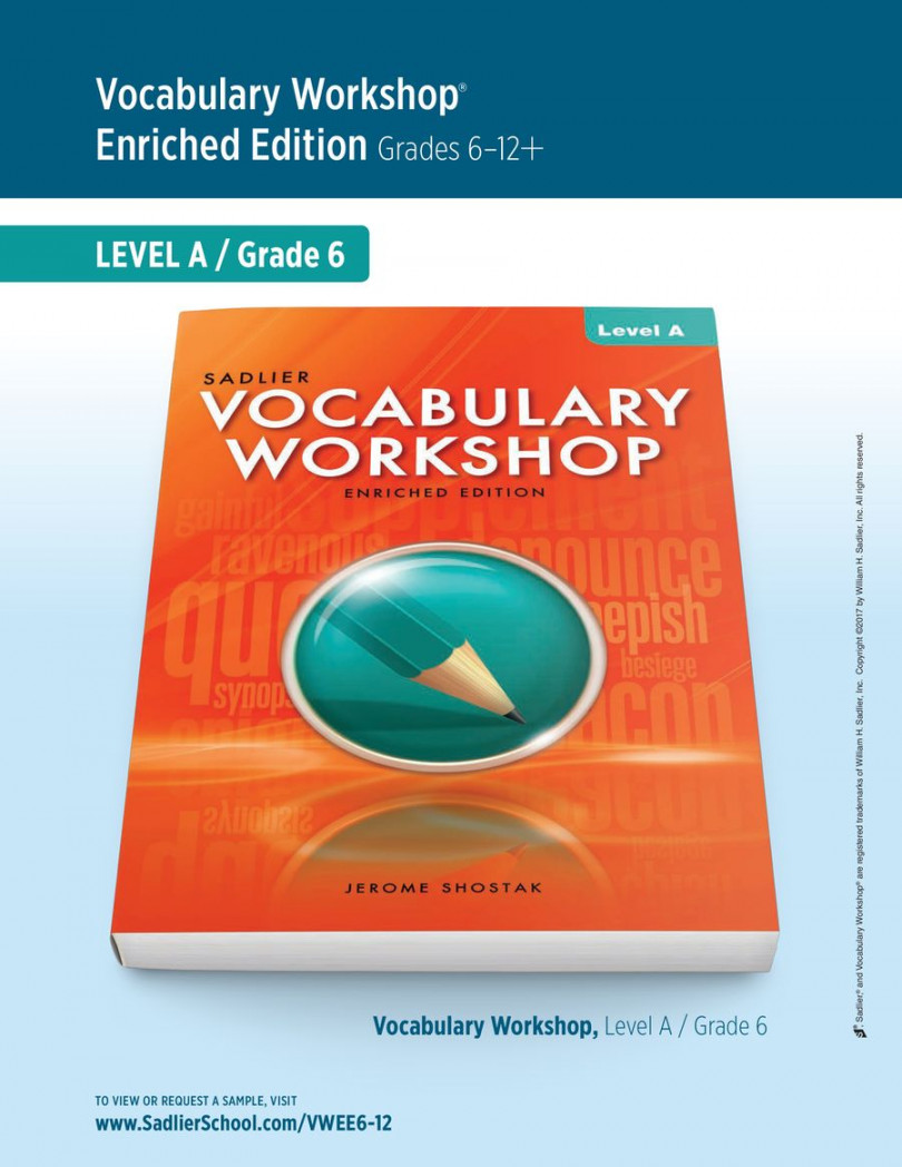 Vocabulary Workshop Enriched Edition, Level A (Grade ), Student