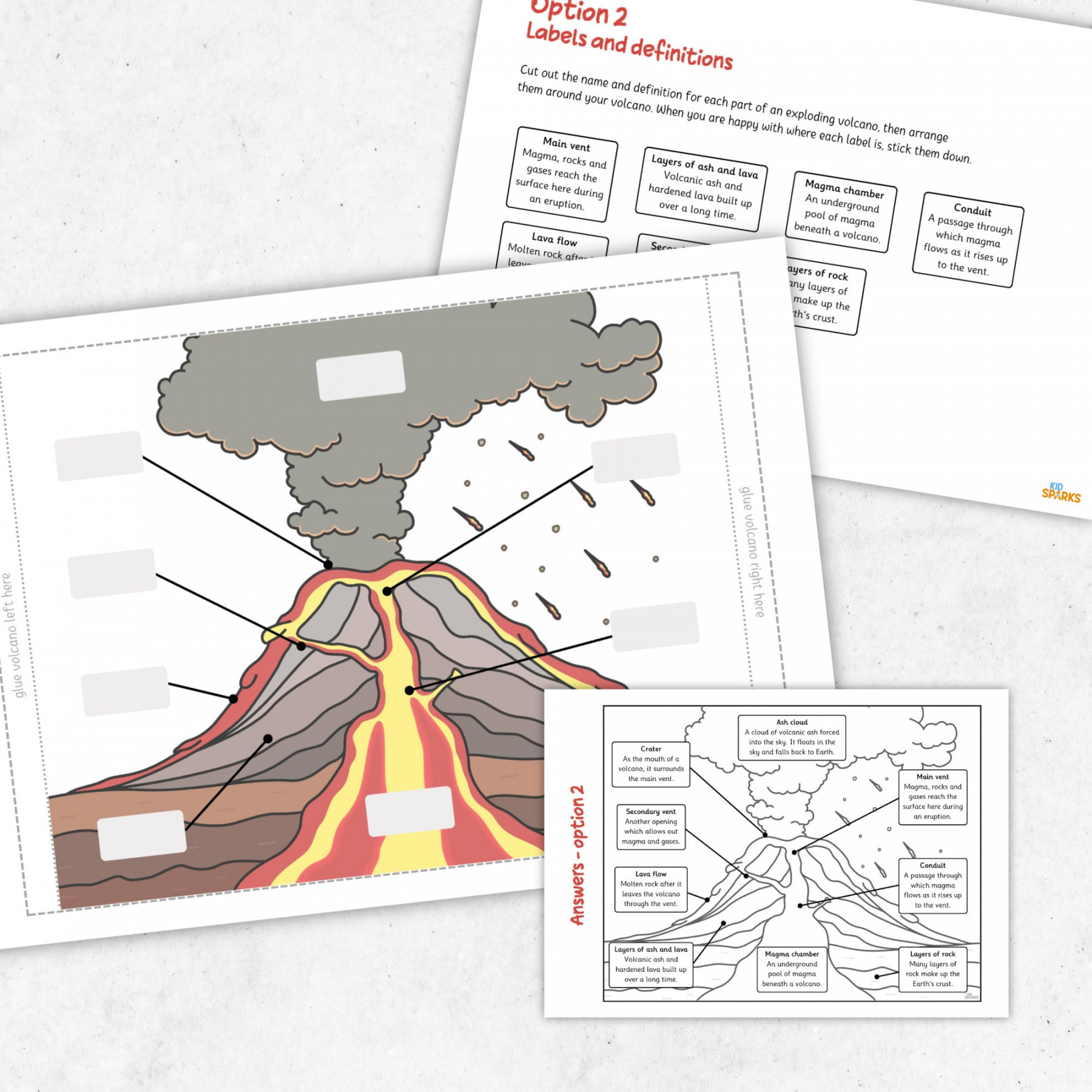 Volcano Foldable Activity Earth Geography Science (Instant