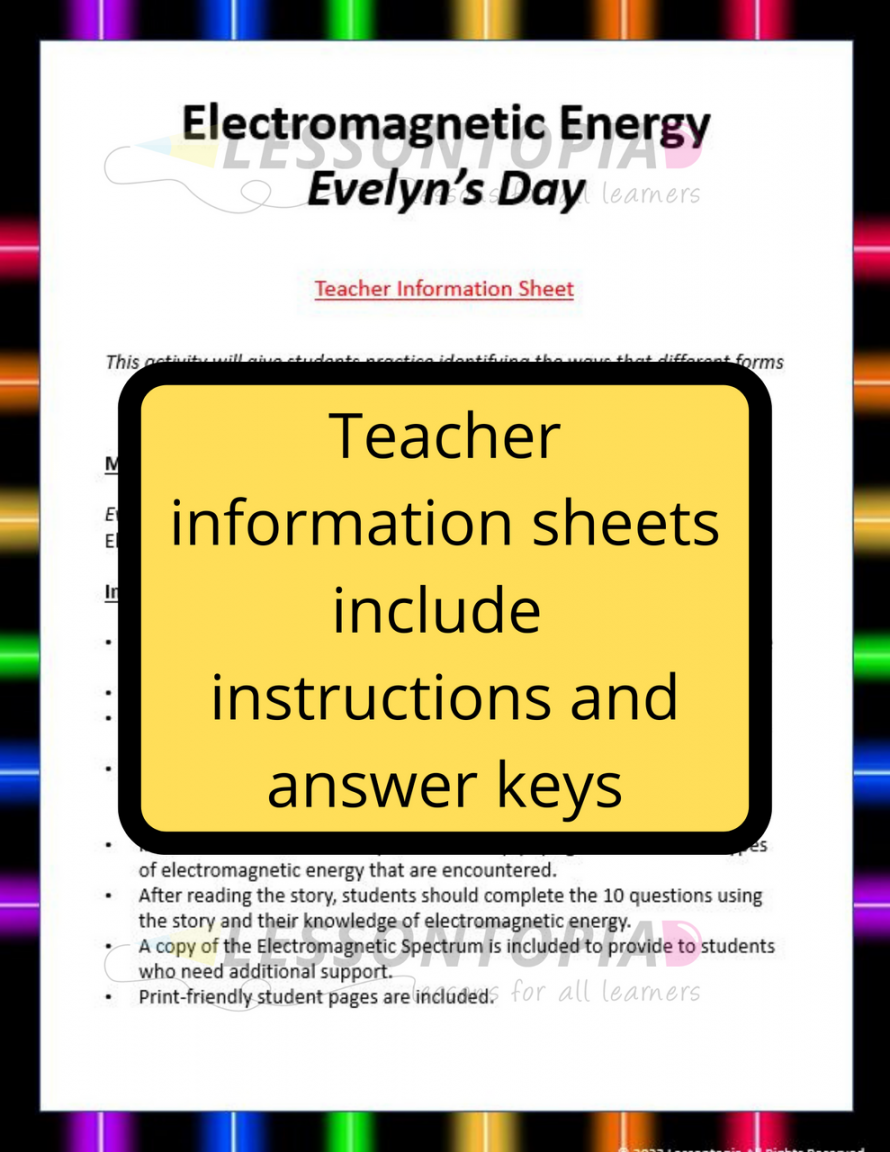 Waves  Electromagnetic Spectrum  Worksheet