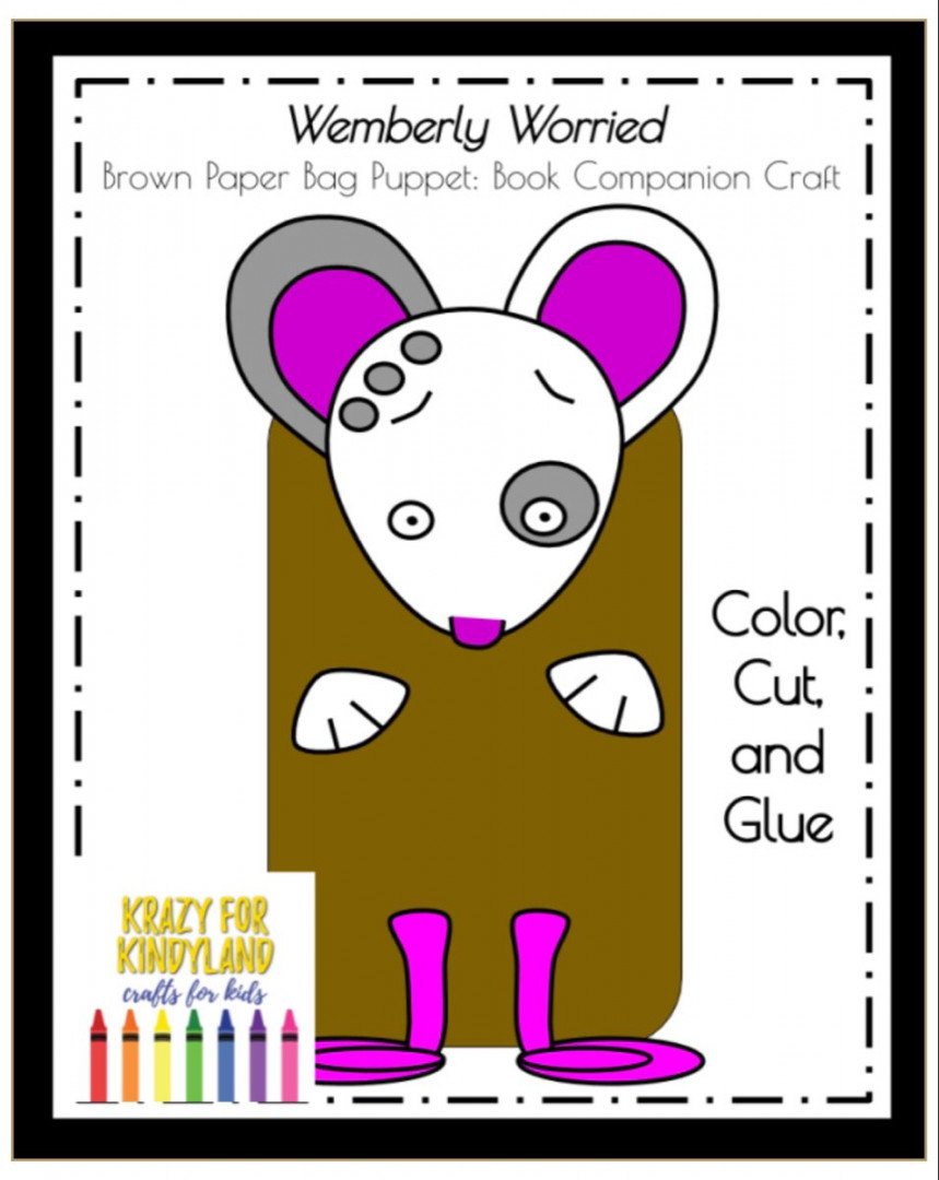 Wemberly Worried Kindergarten Arts and Crafts Writing Lesson