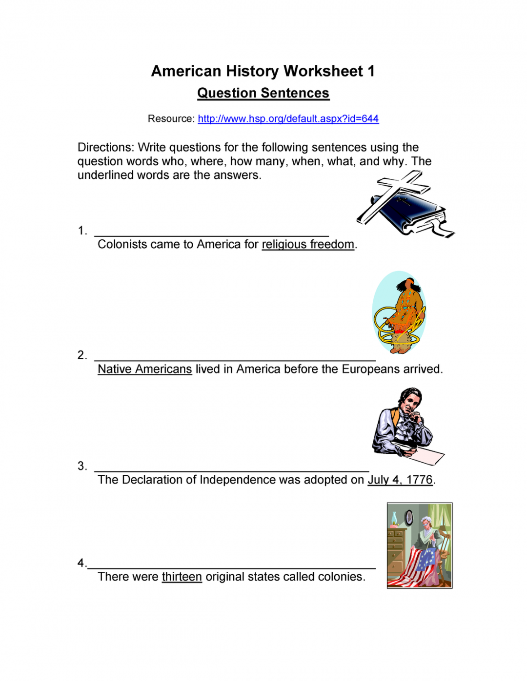 Worksheets-american-history - American History Worksheet