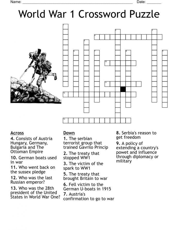 World War  Crossword Puzzle - WordMint