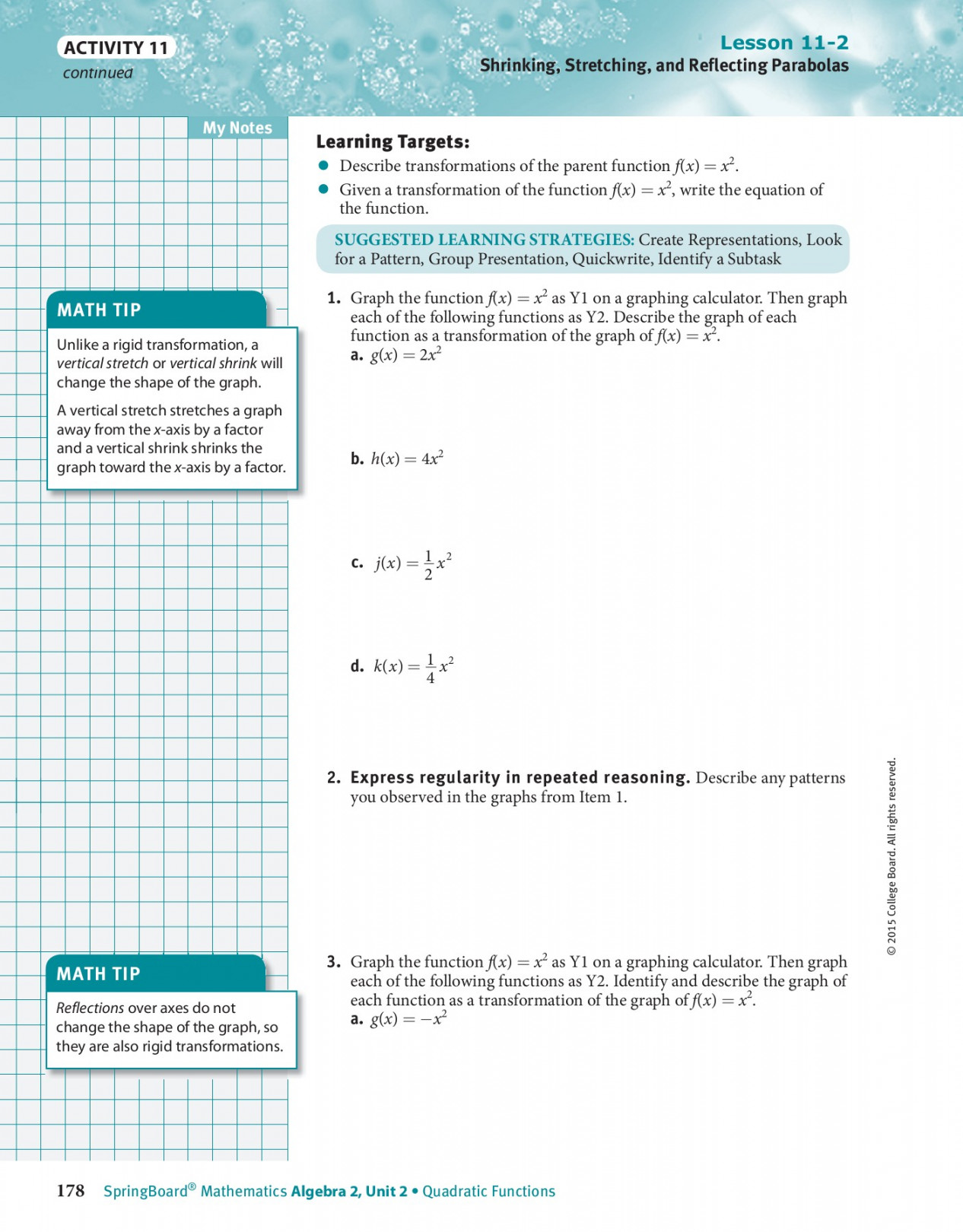 ACTIVITY  Lesson - continued Shrinking, Stretching  - Flip