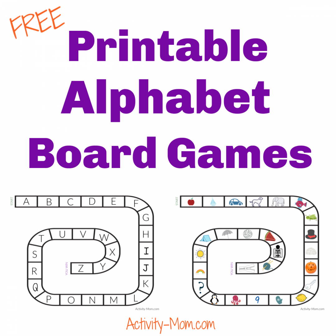 Alphabet Board Game (Printable) - The Activity Mom