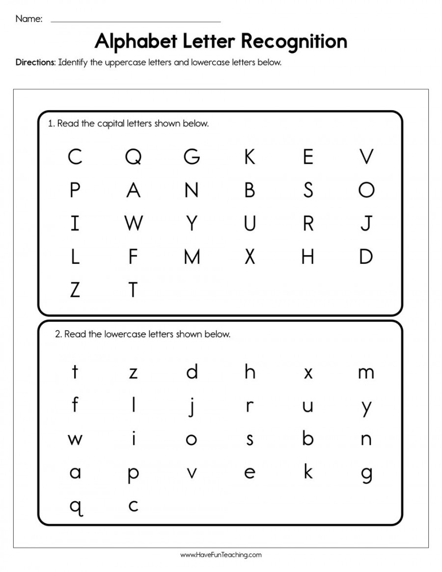 Alphabet Letter Recognition Assessment - Have Fun Teaching