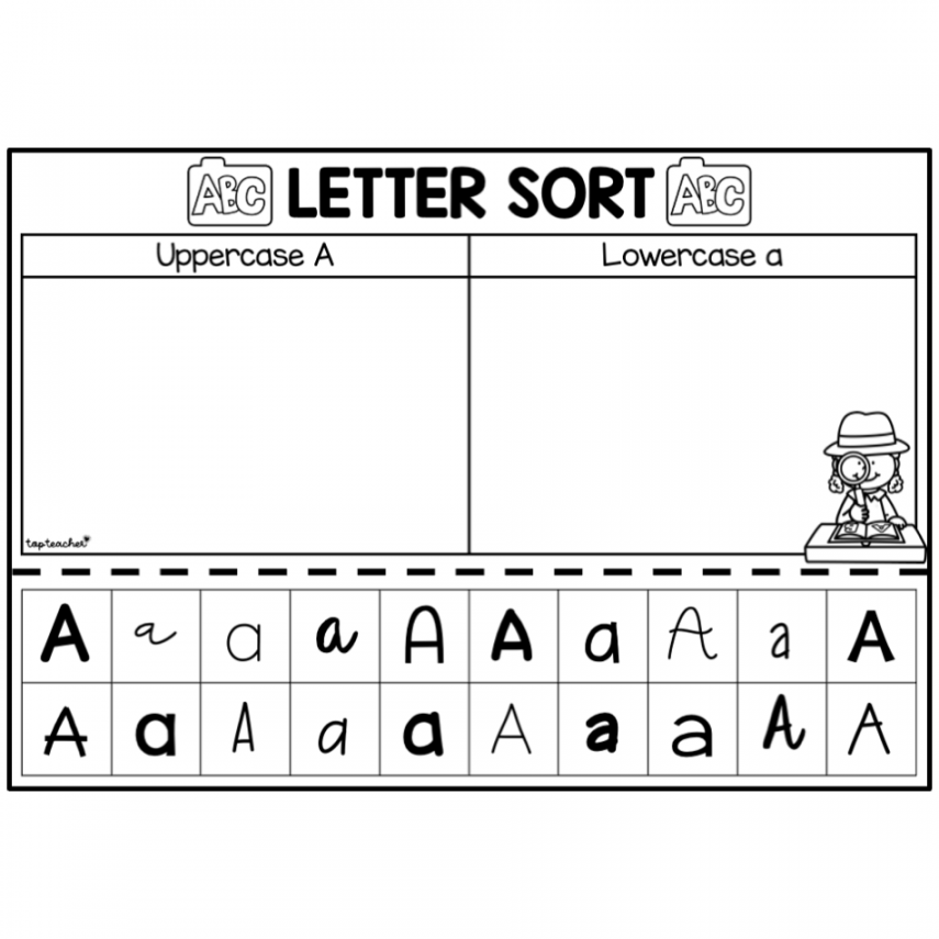 Alphabet Letter Sorts - Top Teacher