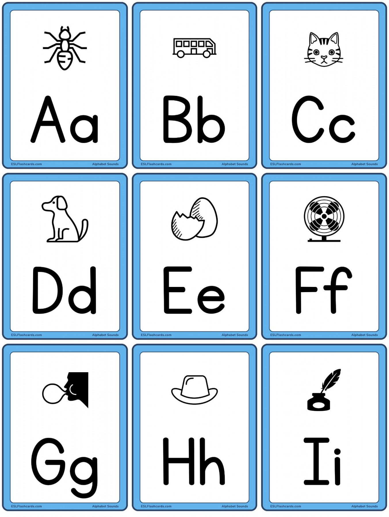 Alphabet Sounds – ESL Flashcards