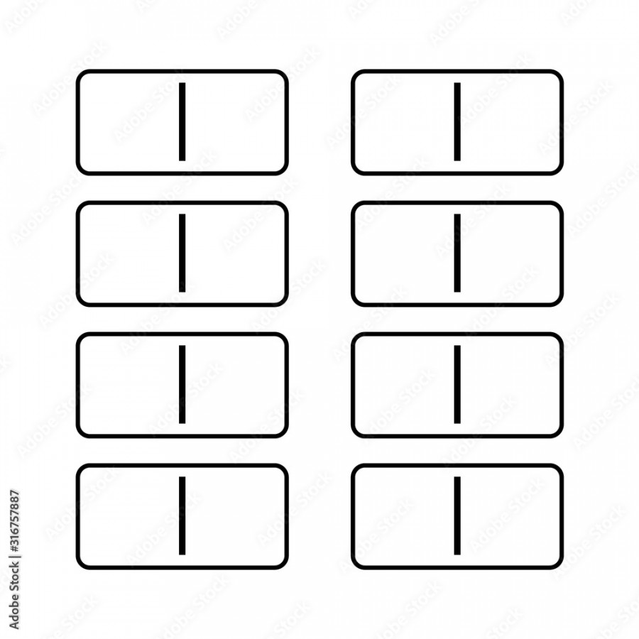 Blank domino set