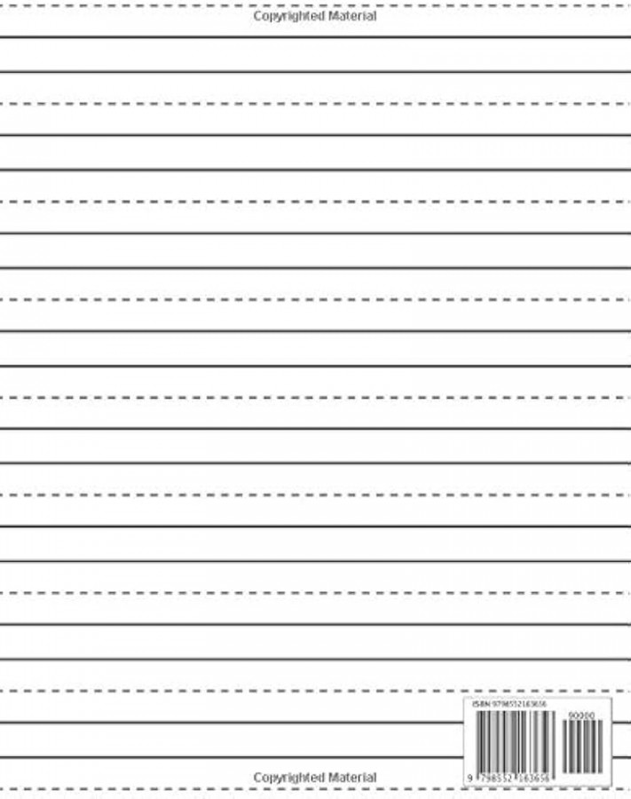 Blank Writing Paper for Preschoolers With Lines:  Blank