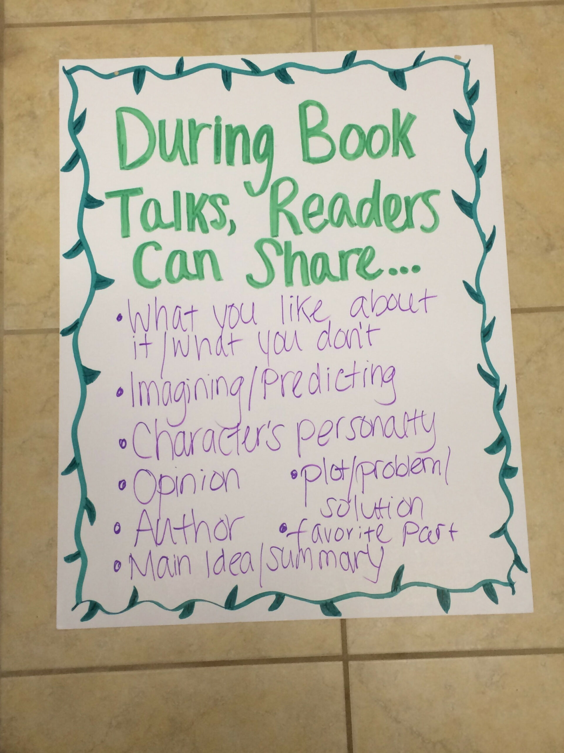 Book Talks- Anchor Chart  Anchor charts, Writing anchor charts