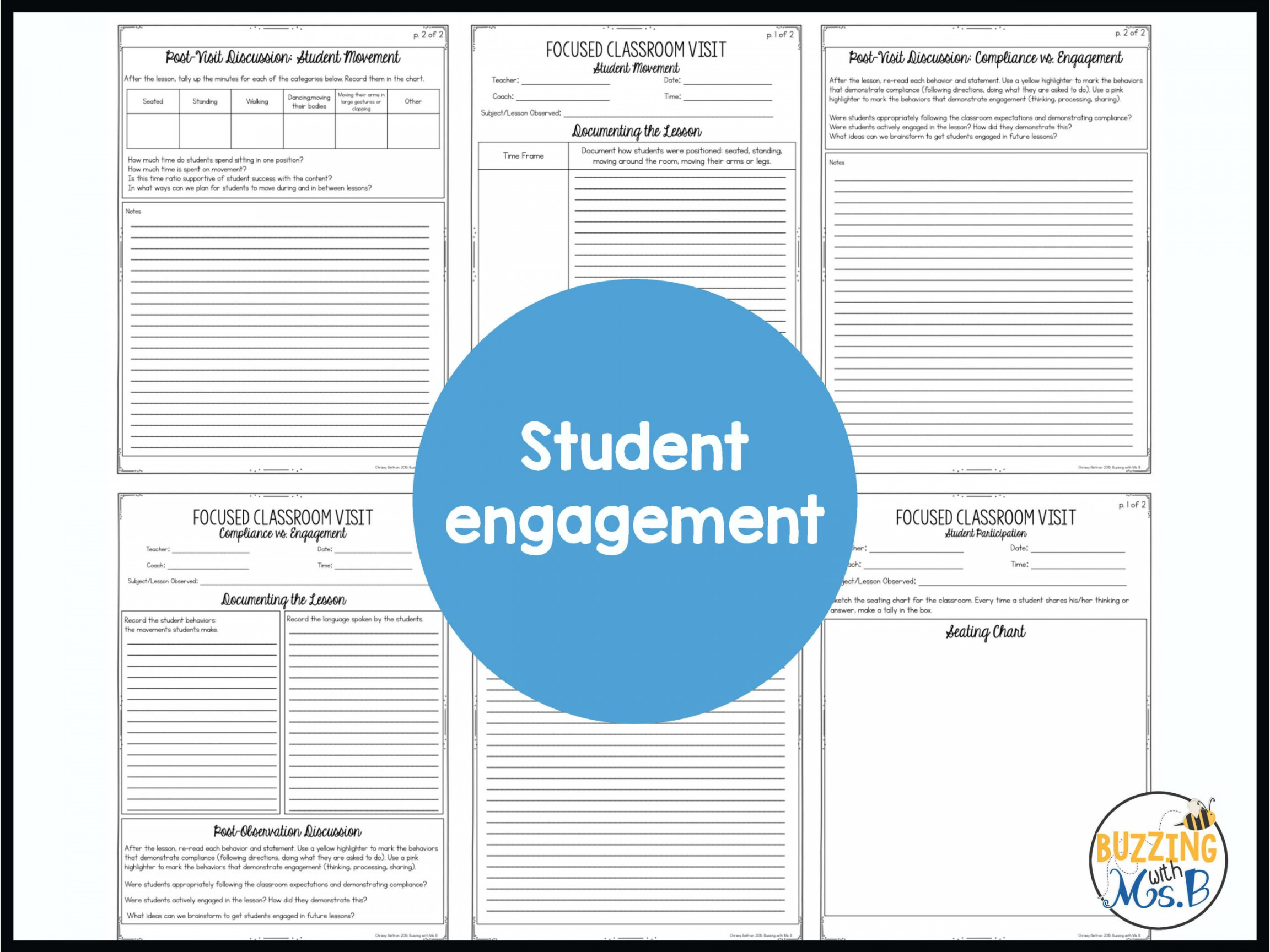 Classroom Observation Forms for Instructional Coaches