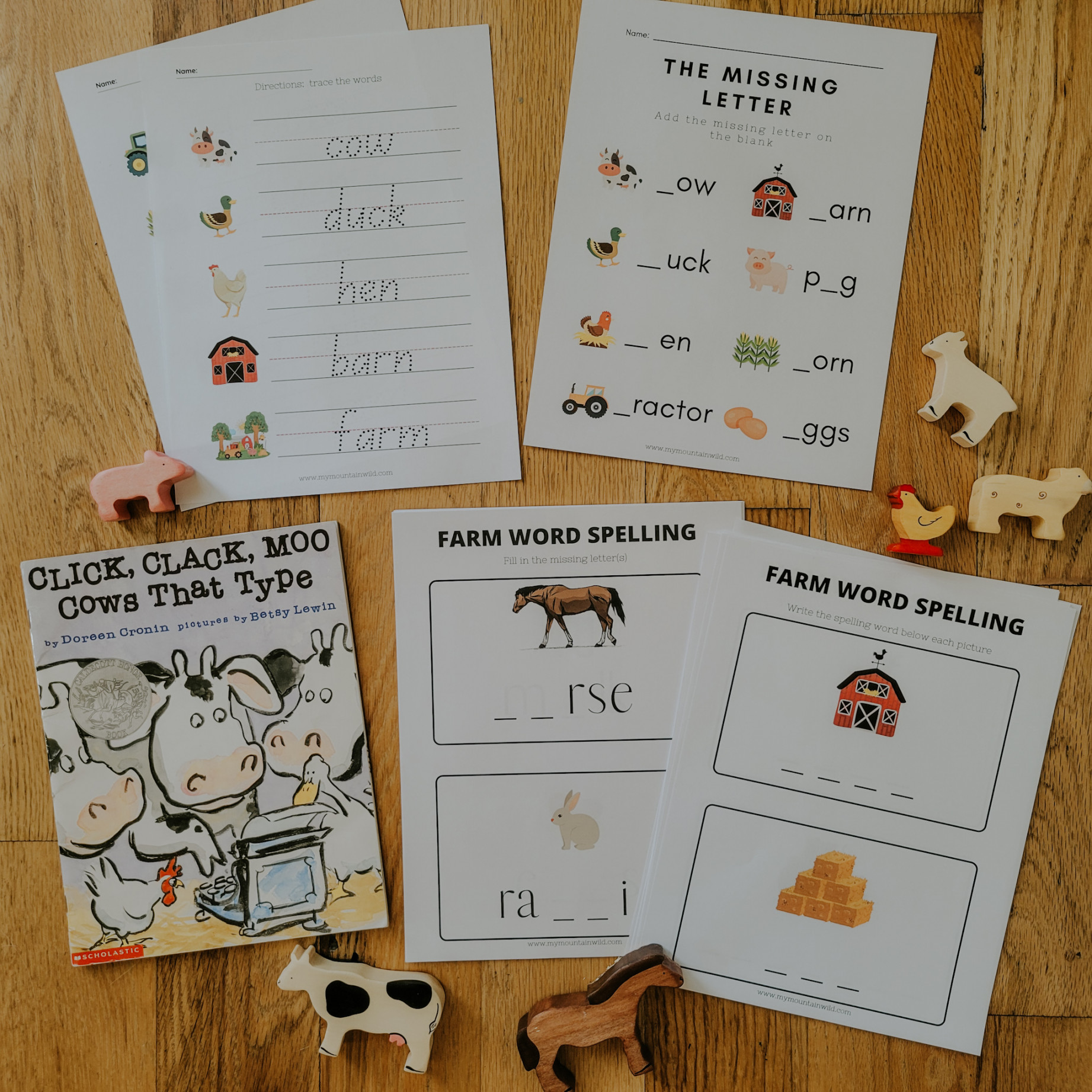 Click Clack Moo Cows That Type Spelling Activities Bundle  My