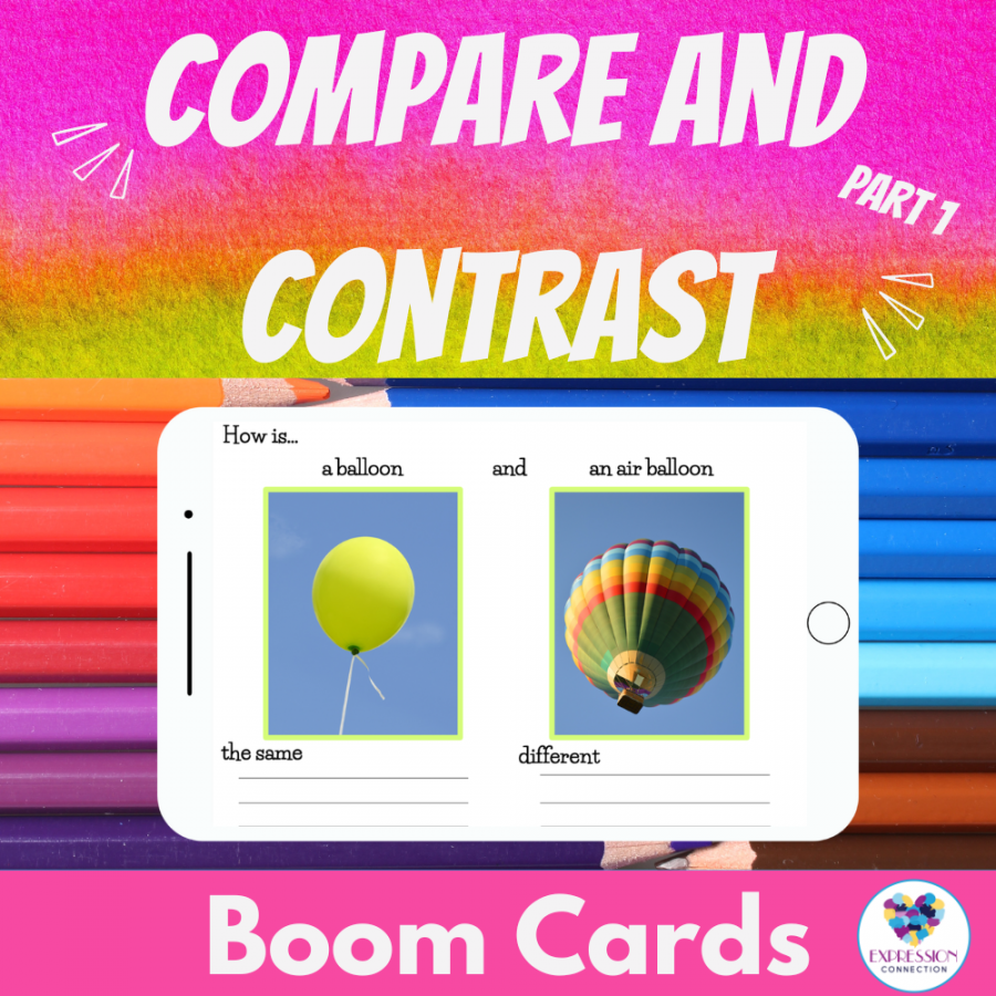 Compare And Contrast Two Picture Objects Part  Boom Cards  Made