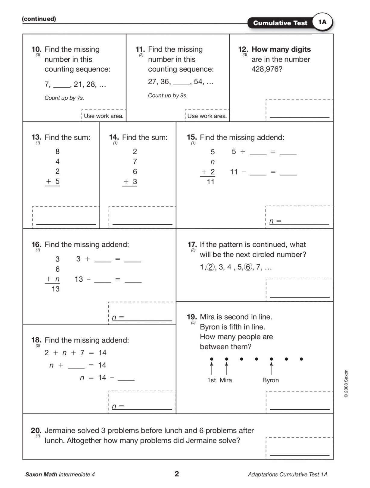 Cumulative Test A - Ketchikan Gateway Borough School  Pages