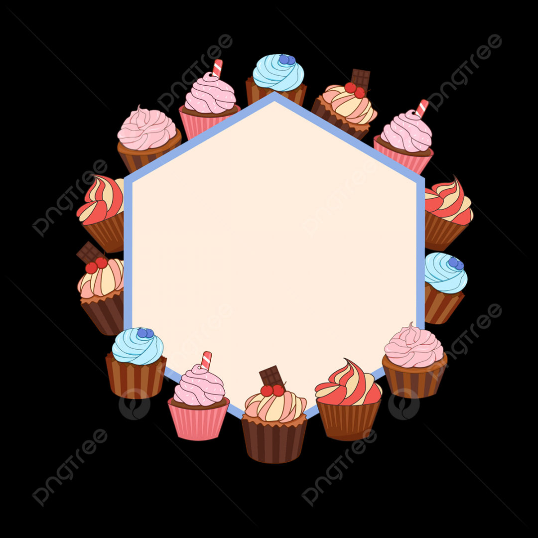 Cupcake Border PNG Transparent Images Free Download  Vector Files