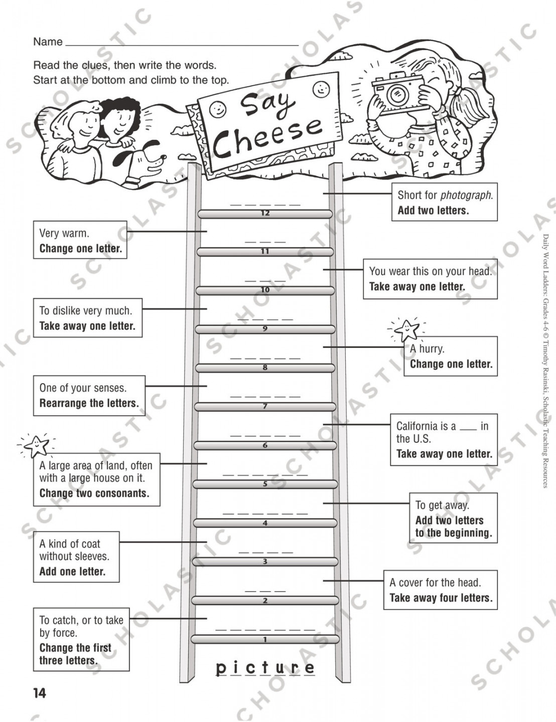 Daily Word Ladders: Grades - by Timothy V