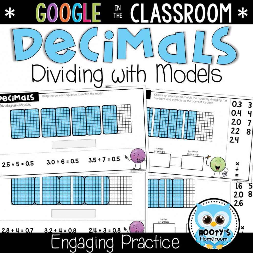 Dividing Decimals Using Models Digital Activities  Hooty