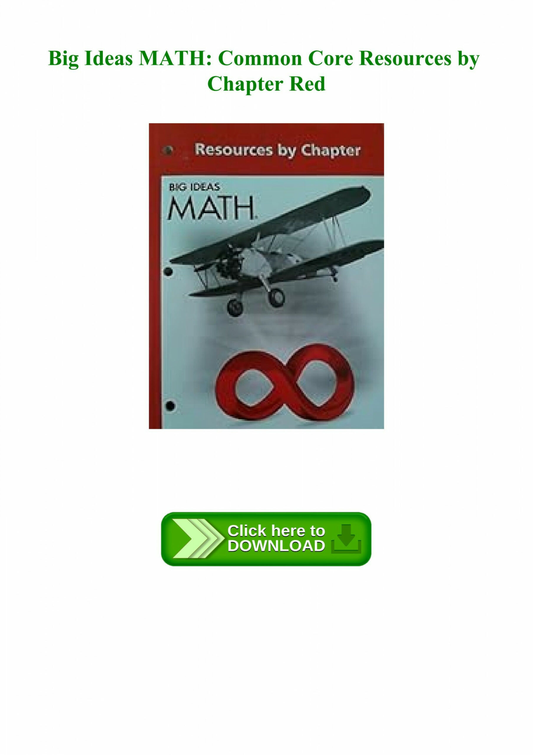 EBOOK] Big Ideas MATH Common Core Resources by Chapter Red by