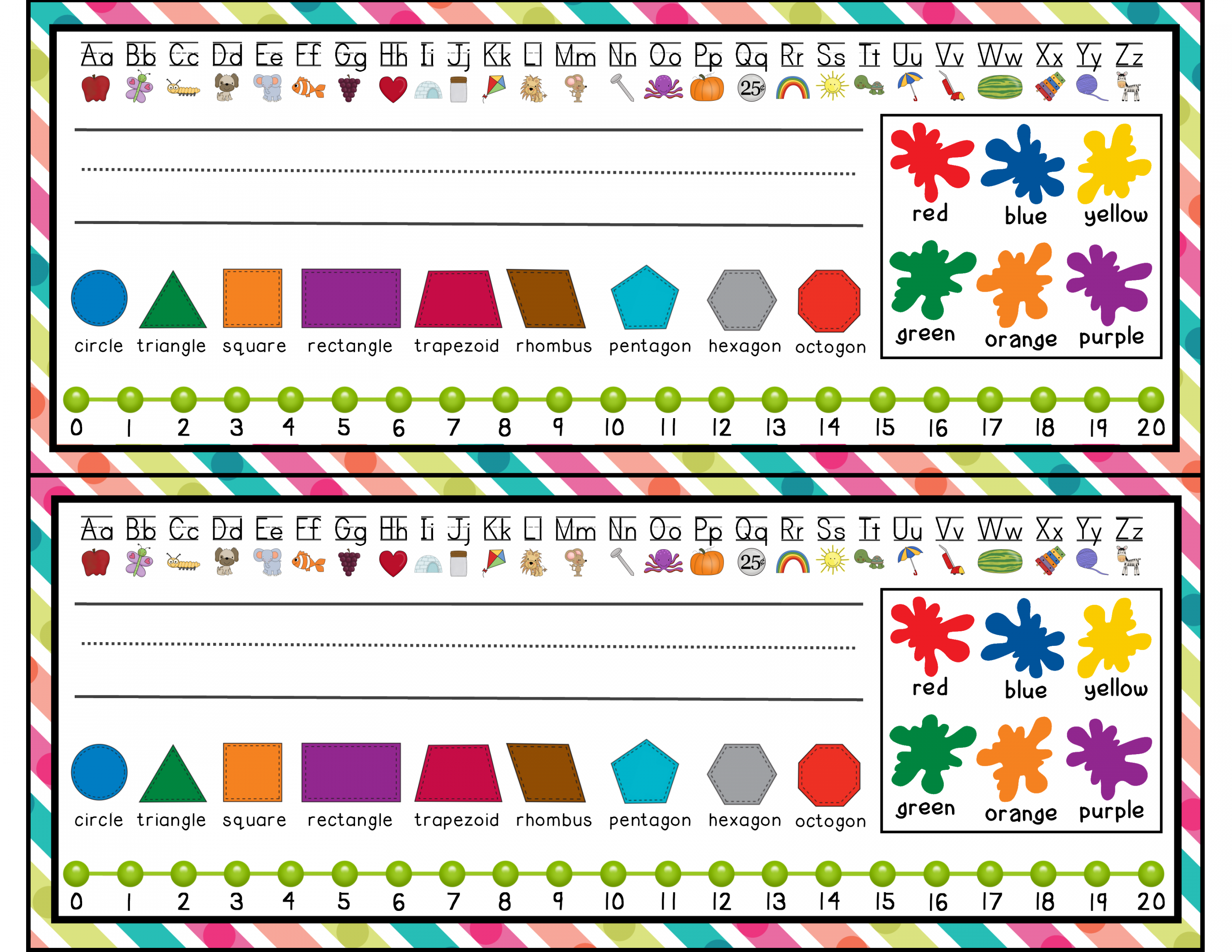 Kindergarten Desk Name Tags