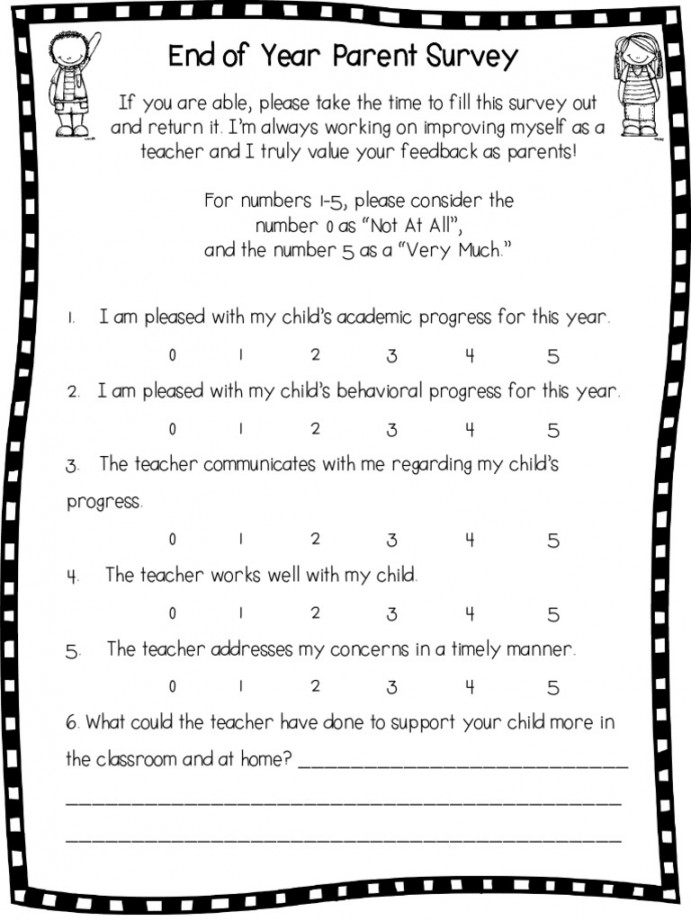 End of Year Parent Survey  PDF